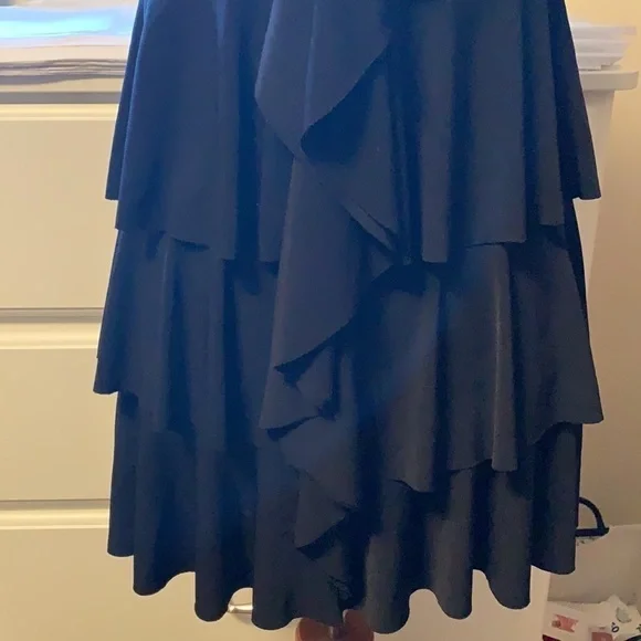 Cache black cascading ruffle dressy tank top - Picture 4 of 10